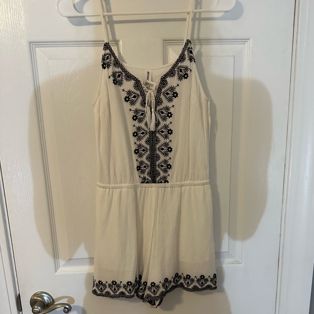 Black and white romper